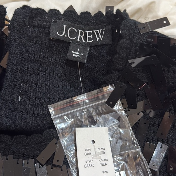 Jcrew Crochet sequin tank top szL NWT - Picture 6 of 7